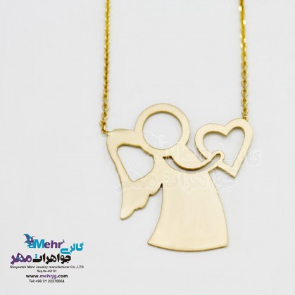 گردنبند طلا - طرح فرشته و قلب-SM0598